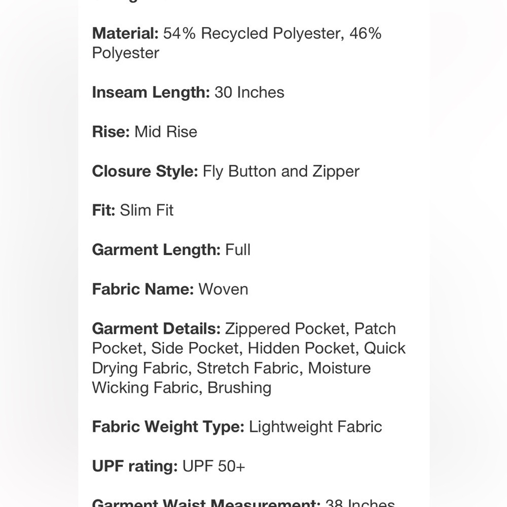 Men's Golf Slim Pants - All In Motion™
Khaki 38x30 - Picture 6 of 6